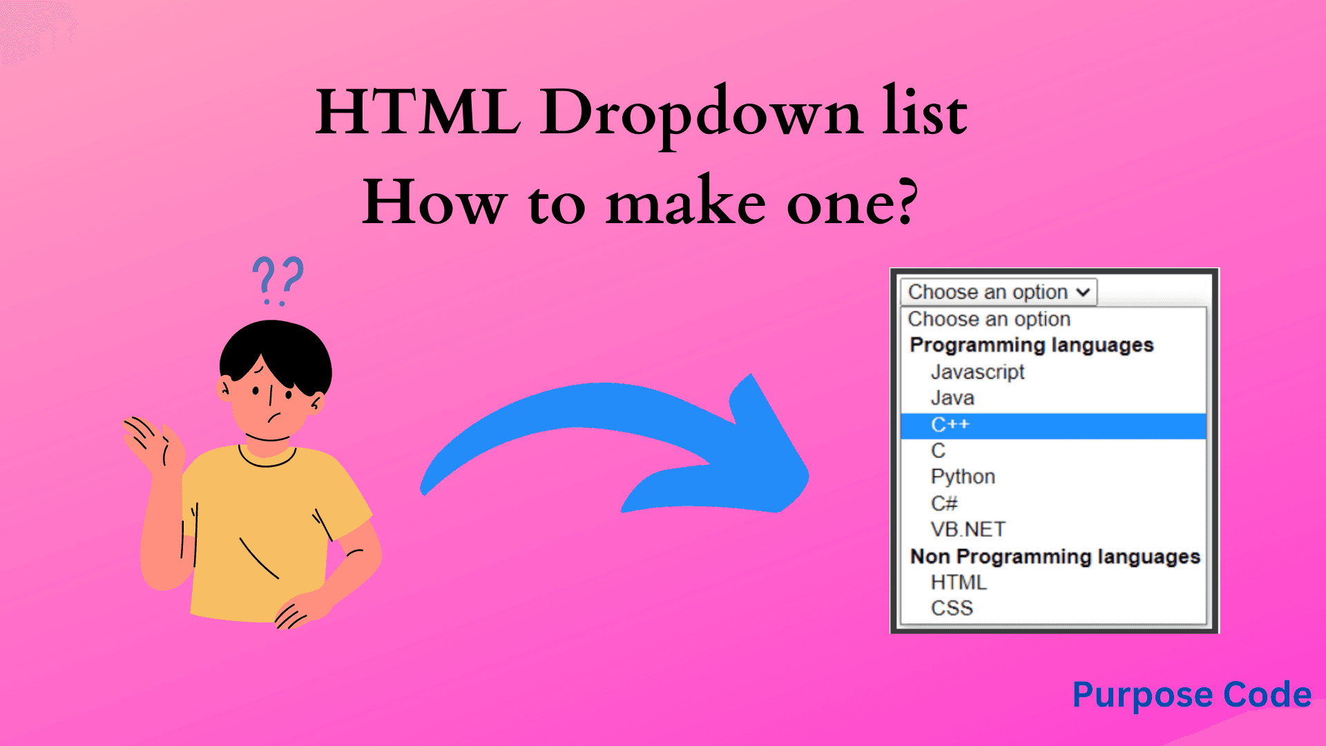 How to build a dropdown list in HTML?